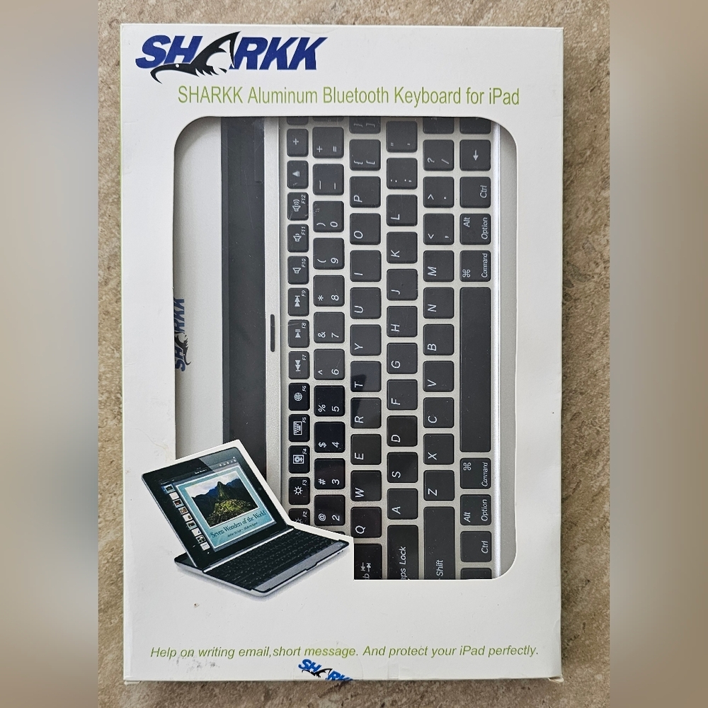 SHARKK Bluetooth keyboard case for an Apple iPad